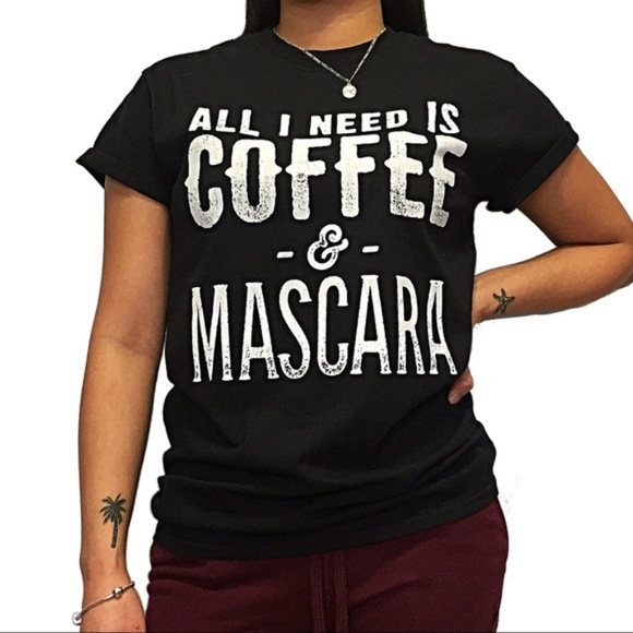 ๐๐2X HP๐๐Coffee & Mascara Tee - Picture 4 of 5